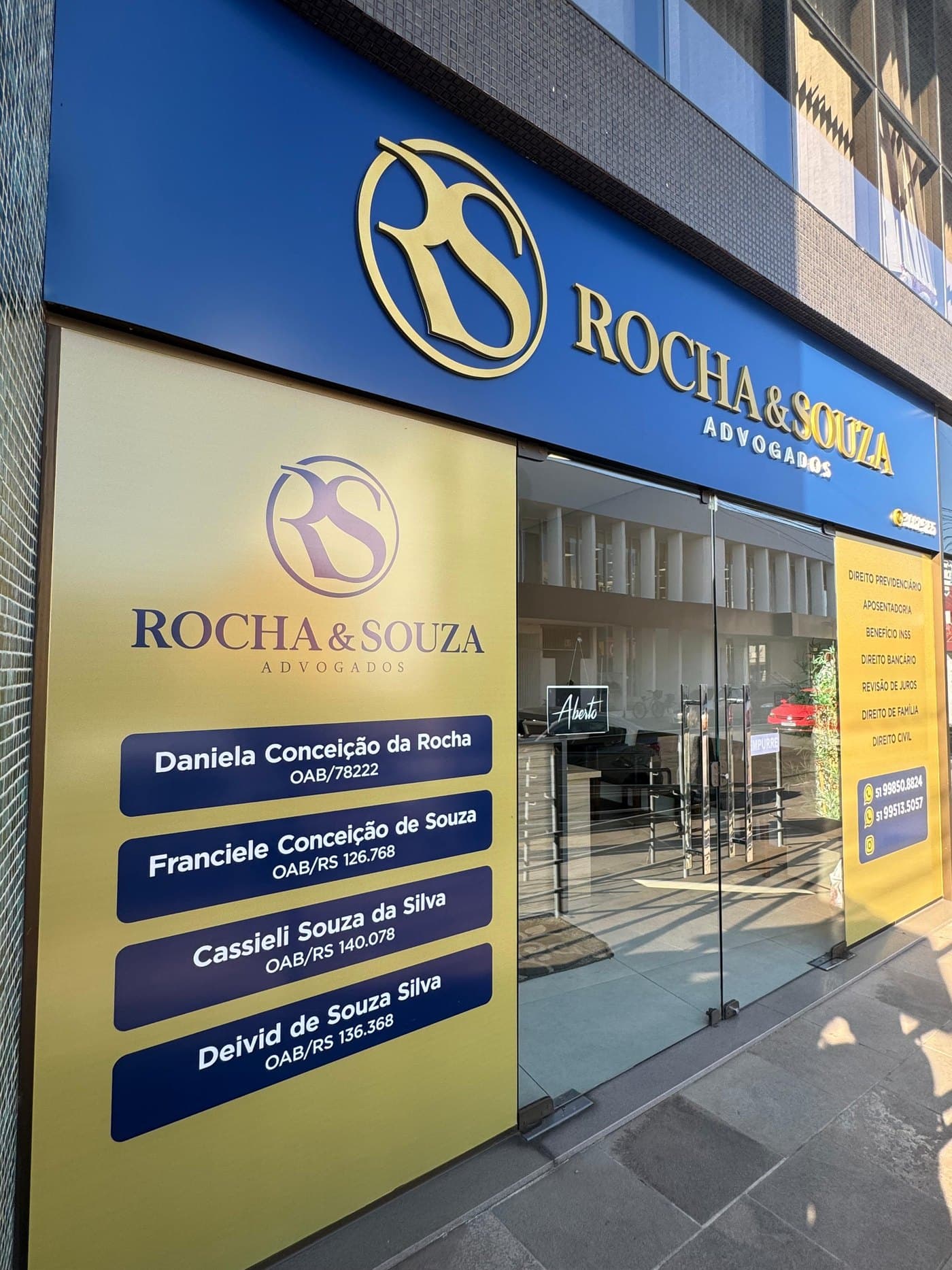 Fachada do escritório Rocha & Souza Advogados, em Santo Antônio da Patrulha